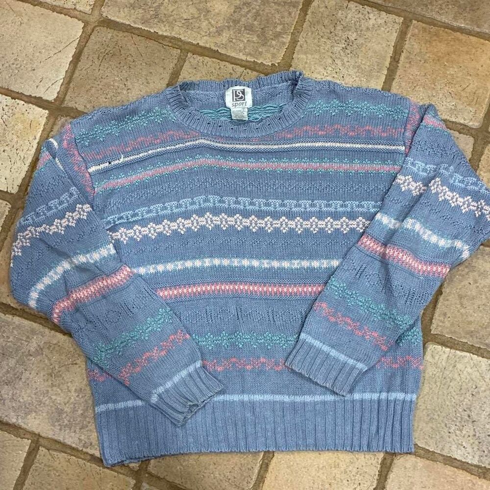 Vintage 80s/90s Pastel Cotton/Ramie Sweater